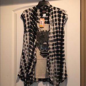 HD Freedom Machine Eagle 2-Fer Cardigan Black